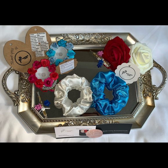 Sky Blue Debut Satin Silk Scrunchie Bundle $15 - Picture 2 of 2